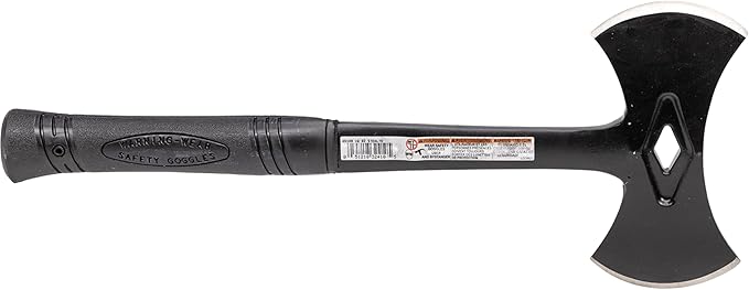 VAUGHAN Viking Stealth Axe Double Bit Hand Axe Steel Handle Shock Block Grip Made in the USA RSA16 VN32410