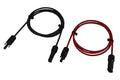 TEMCo Solar Panel Extension Cable 12 AWG 15 Ft Red + 15 Ft Black w/Staubli MC4 Connectors