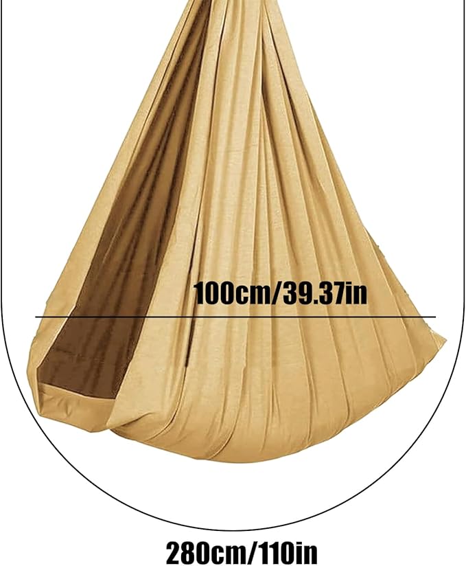 Kids Hammock Swing Comfortable Elastic Support Seat Portable Camping Hammock Chair Lightweight Design Easy Hook Function Multi Purpose Outdoor Accessory Boys Girls Use 110.24x39.37x0.39 Inches