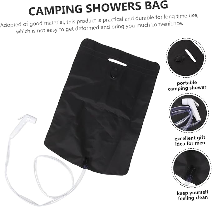 VANZACK 1set Outdoor Portable Camping Shower Bag Lightweight Convenient for Hiking Beach and Travel for Refreshing Shower Experience