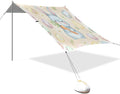 xigua Easter Bunny Beach Tent Sun Shelter with Carrying Bag - Silver Coated Oxford Fabric Beach Canopy for Beach Camping Fishing - Includes Windproof Ropes Sandbags &amp Stakes
