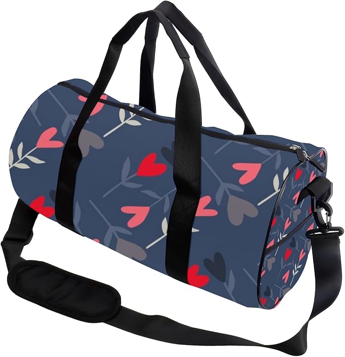 Stylized Love Design Waterproof Womens Bag Oxford Tote Bags Adjustable Shoulder Strap Convertible Carry Backpack Cute Weekender Bag For Swimming Gym Gym Stuff For Men