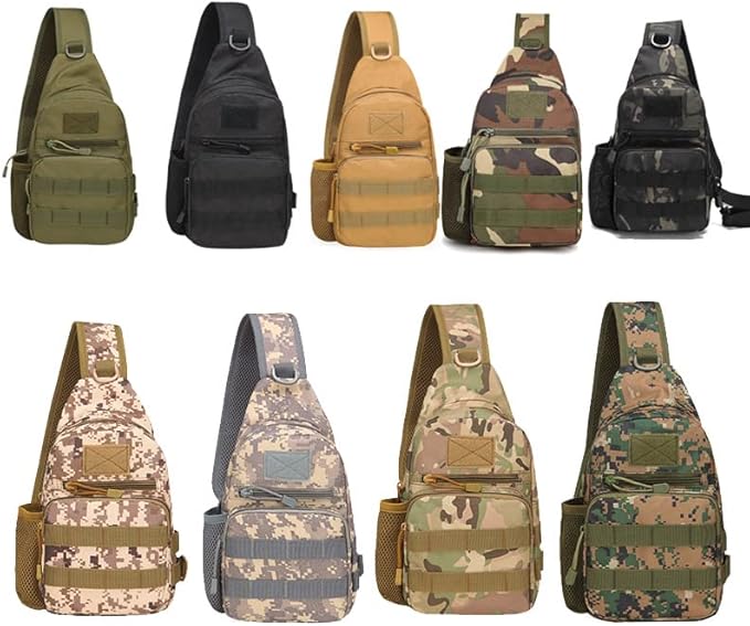 Outdoor Sports Hiking Sling Bag Shoulder Pack Camouflage Tactical Molle Chest Bag