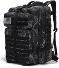 Military Tactical Backpack Large Army 3 Day Assault Pack Molle Bag Backpacks (Python Pattern Black)