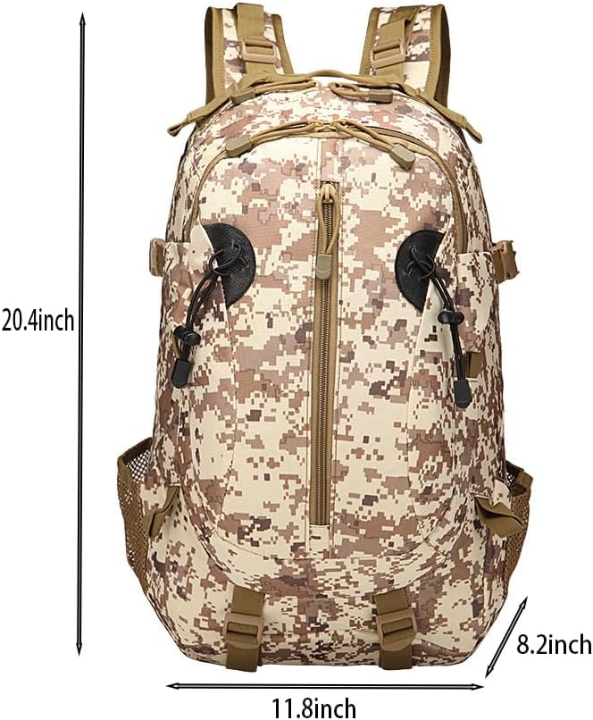 Military Extensible Travel Backpack Tactical Waterproof Bag LargeSuitable for HikingCampingHikingOutdoor SportsWork 40L (ACU 36-55L)