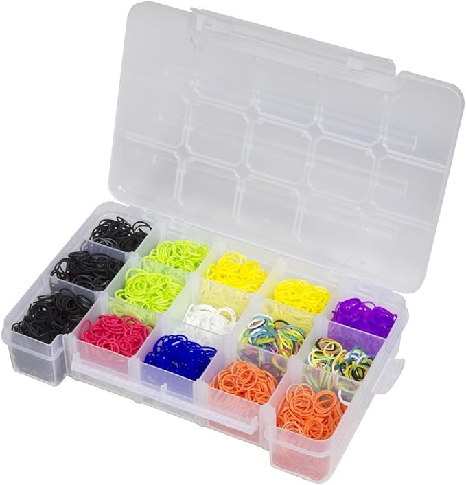 Akro-Mils 05805 Plastic Portable Parts Storage Case for Hardware and Crafts with Hinged Lid and 4 Adjustable Dividers (11-Inch x 7-Inch x 2-3/8-Inch) Medium Clear 6-Pack