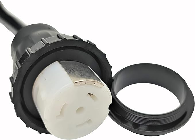 Parkworld RV 30A to Marine Shore Power 50A Extension Cord Adapter TT-30P to SS2-50R (15FT)