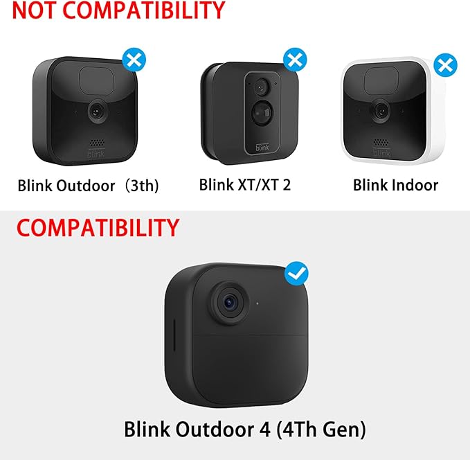 4W Solar Panel Charging Compatible with Blink 4th Gen(Type-C Outdoor Camerawith 13.1ft Waterproof Charging Cable IP65 WeatherproofIncludes Secure Wall Mount