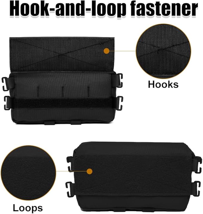 Tactical Molle Admin Pouch Waterproof Utility Tool Pouch Gadget Storage Bag with Hook&ampLoop Fastener for Backpacks ﻿