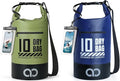 Lamicall 10L Dry Bag Waterproof Backpack - [Zippered Pocket] Roll Top Waterproof Bag Olive Green &amp Navy Blue