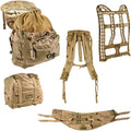 M MCGUIRE GEAR GI MOLLE II 3-Color Desert 5-Piece Pack System Tactical Field Pack Padded Shoulder Straps Sleep System Carrier Waist Belt and Pack Frame