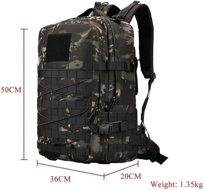 Tactical Hiking Camping Backpacks Molle 45L Rucksack Sport Travel Bags Large Capacity Fishing Bag(CP)