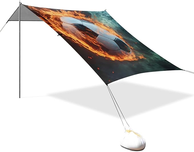 ALAZA Hot Football Beach Tent Sun Shelter Portable Canopy Sunshade for Outdoor Camping Picnics Backyard Fun 10x9 ft
