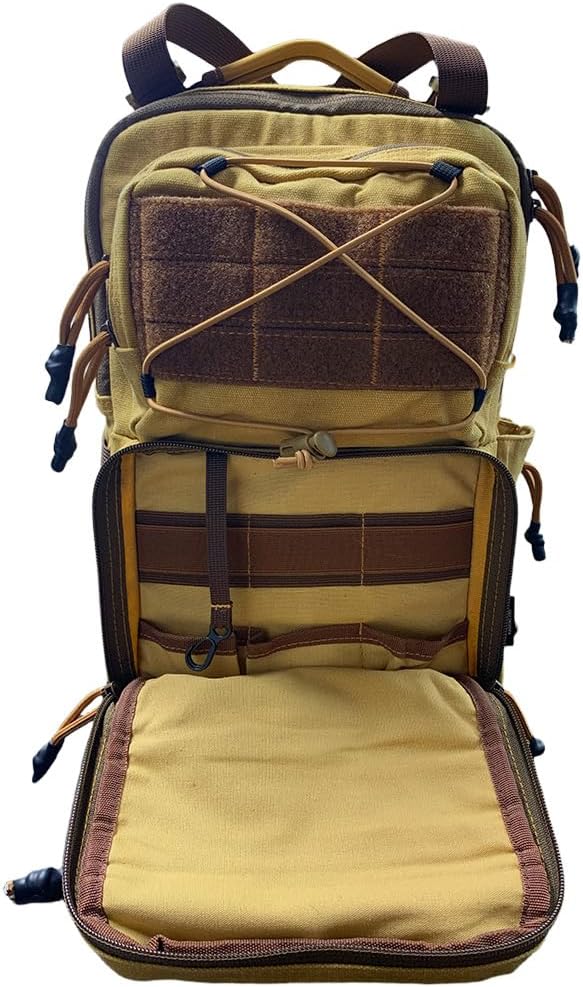 ROARING FIRE Slingshot Waxed Canvas Tactical Sling Bag for Men CCW Concealed Carry Backpack MOLLE Outdoor Chest Pack for Hunting Hiking Travel Commute &amp EDC