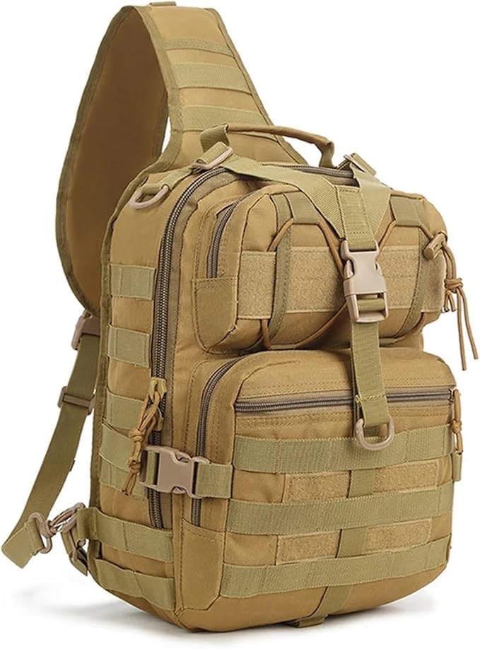Genérico Tactical Assault Pack Sling Backpacks Waterproof Rucksack BagCompatible for Outdoor Hiking Travelling(Camogreen(Style B))