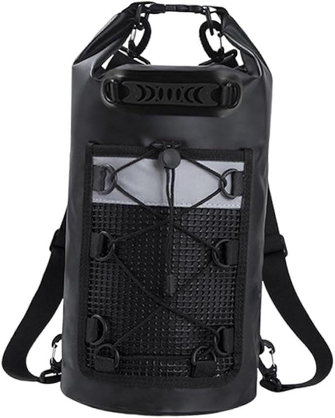Dry Bag Storage Bag 10L IPX6 Waterproof Lightweight with Shoulder Strap for Beach Kayaking Swimming Rafting Travel Outdoor Activities- Black