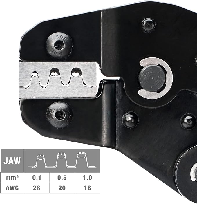 iCrimp SN-025 Dupont Crimper O Crimp Tool D-sub Dupont Connector Wire Crimp Tool AWG 28-18(0.1-1mm²) for Harwin Amphenol MINI-PV Connectors Molex KK 396 Micro Timer Connectors