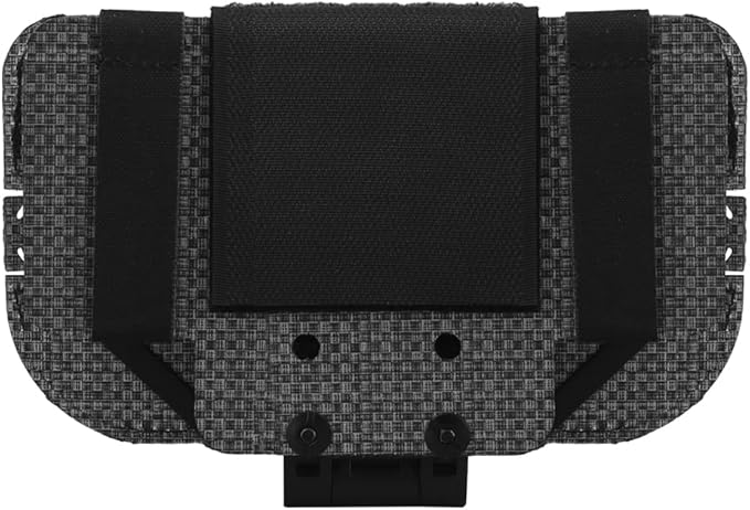 Let Me Be Airsoft Plate Carrier Molle Phone Carrier Outdoor Lightweight Navigation BoardWide Angle Foldable Phone Holder Chest Rig Hovering Mount Tactical Vest Accessory (Black)