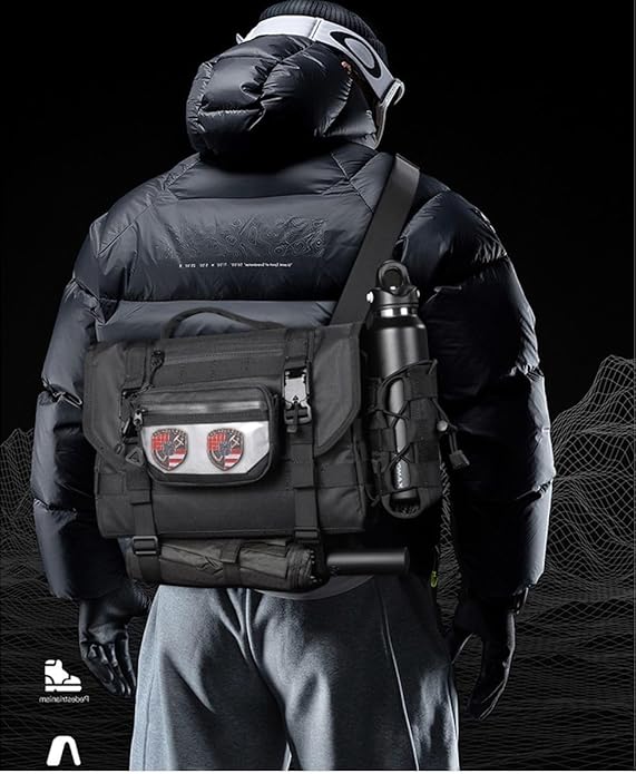 Messenger Bag Tactical Messenger Bag Men Sling Shoulder Pack with Detachable Pouches for Work Outdoor Camping Hiking