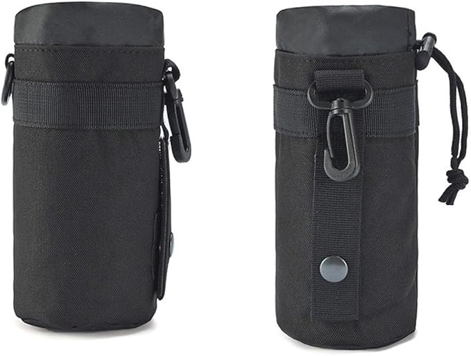 Water Bottle Holder Tactical Water Bottle Pouches Water Bottle Sleeve Bag for Backpack with D-Ring Hook