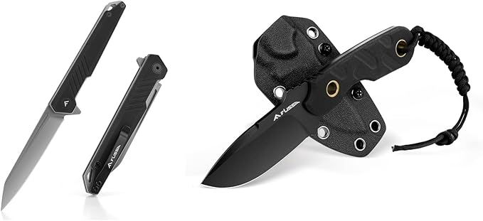 FLISSA Folding Knife Fixed Blade Knife Set