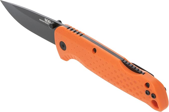 SOG Adventurer LB 3 Lightweight Portable Outdoor Folding Knife | CRYO 5CR15MOV Steel | GRN Handle | Lock-Back Mechanism