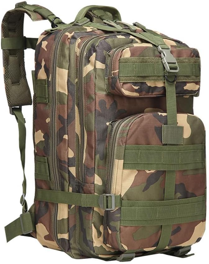 Military Tactical Backpack 3 Day Assault Pack Army Molle Bag Backpacks Rucksack Army Assault Pack 45L (Jungle Camouflage)