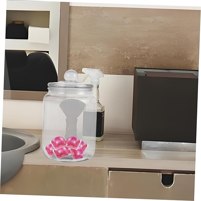 Laundry Supplies Storage Laundry Pod Dispenser Airtight Lid Sealed Jar