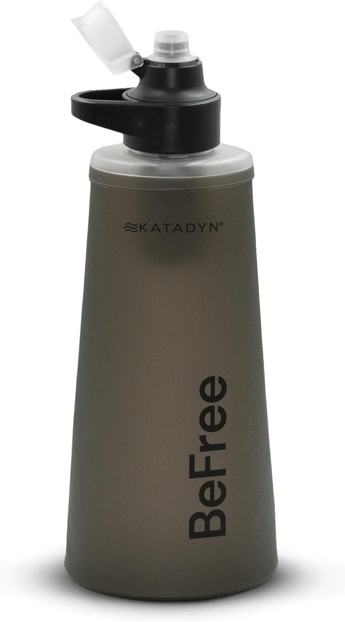 Katadyn BeFree 1.0L Ultralight Collapsible Water Filter Bottle for Hiking Camping Backpacking