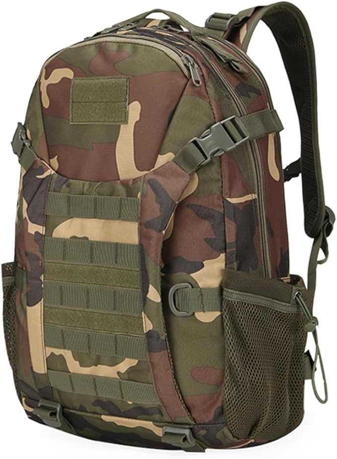 Tactical Backpack for Men Day Pack Molle Military Rucksack Waterproof 35L EDC Bag for Fishing Hiking Hunting (Jungle Camouflage)