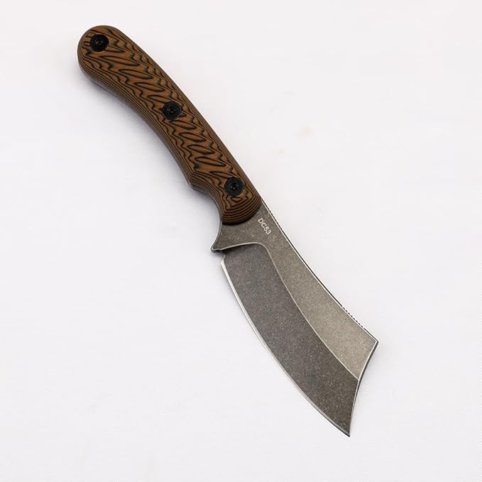 3.3 Inch DC53 Fixed Blade Outdoor Camping Straight Knife with Kydex Sheath Gift for Men (Yellow handle black blade)