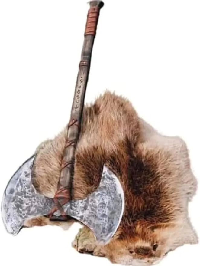 Handmade Viking Hatchet Norse Axe- 40 Long Two-Handed Berserker Hatchet Forged Axe - Bearded Axe - with Sheath (FM-08)