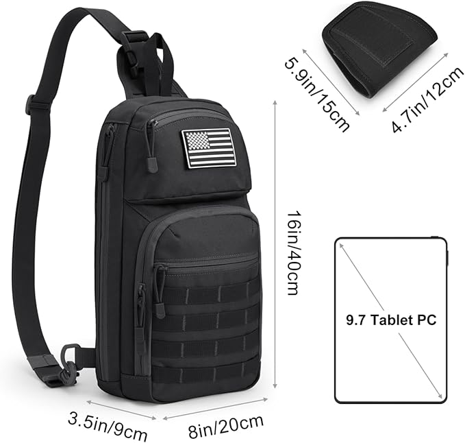 G4Free Outdoor Tactical Bag Backpack and 10L Tactical EDC Sling Bag Backpack