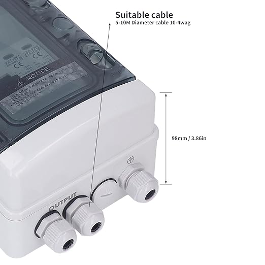 2 String PV Combiner Box IP65 Solar Disconnect Switch with 40A Circuit Breaker 1000V for Solar Panels
