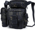 Tactical Drop Leg Bag Nylon Thigh Fanny Pack for Men Women Motorcycle Leg Pouch for Outdoor Travel Sports Cycling Fishing Riding Hiking Camping with Water Bottle Pouch (Camouflage)