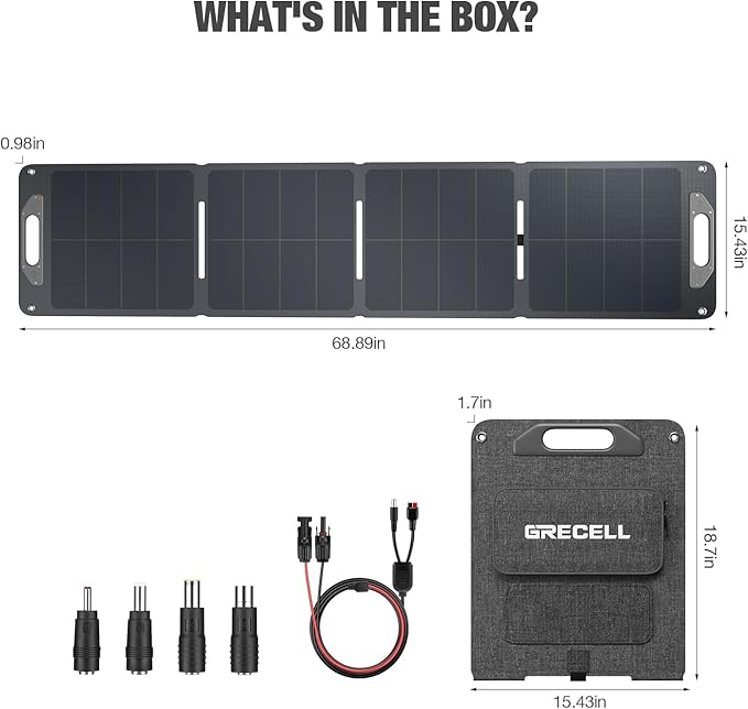 120W Portable Solar Panel for Power Station Generator Ultra Light 5.7lbs 25% High Efficiency IP65 Waterproof 20V Foldable Solar Panel Charger for Camping RV Outdoor Use and Off-Grid Blackouts