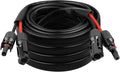10AWG Solar Cable - 25FT Solar Panel Extension Cord 10 Gauge PV Wire with Flame Retardant Protective Sleeving Female &amp Male Waterproof Connector for RV Photovoltaic Systems Solar Panels (25 Feet