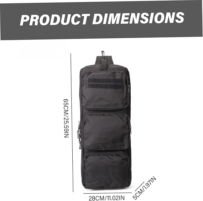 Foldable Lightweight Sling Bag for Rifle - Adjustable Nylon Rifle Backpack for Men Outdoor Hunting Airsoft and Army Use with Zipper Closure
