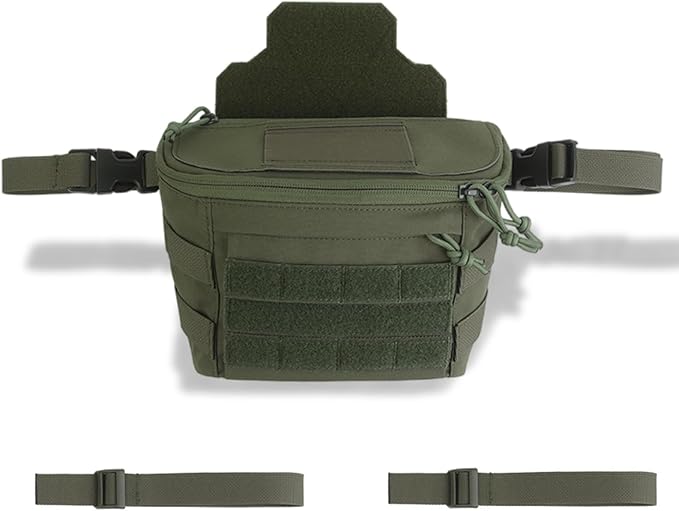 Molle PC Drop Pouch Bag 3 Ways of Use Tactical Storage Bag Large Capacity with Multiple Pockets for Vest Team Activities Airsoft Cosplay