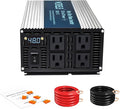 WZRELB 2000W Pure Sine Wave Inverter 48V DC to 110V 120V AC Power Converter with LED Display Off-Grid Portable Power Inverter with 4 AC Outlets for Home RV Truck Camping