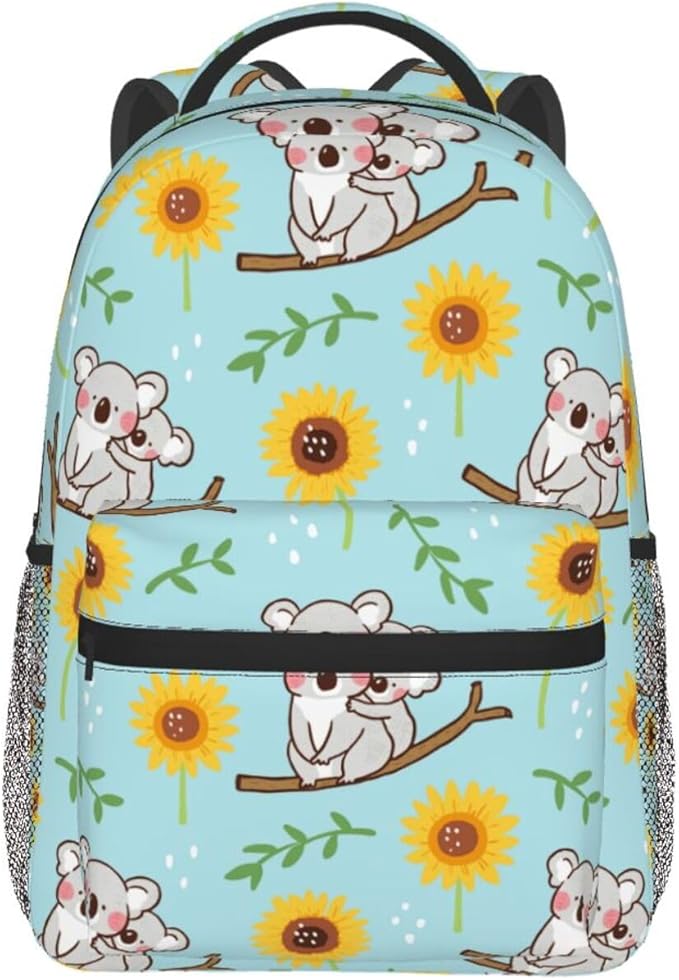 Men Women Business Travel Anti Theft Laptops Backpack Large Capacity Bookbag Computer Bag - for Sunflower Cute Cartoon Koala Bear