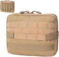 Outdoor Military Molle Tactical Medical First Aid PouchMultifunction EDC Tools Emergency Phone Holder Case Carrier Sundry Bag (Tan)