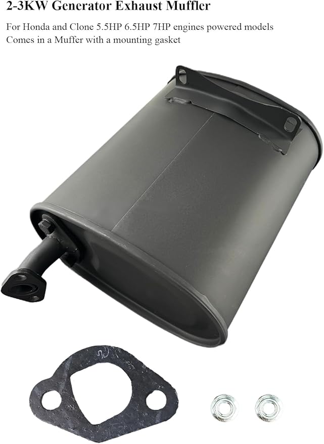 YAMAKATO Generator Muffler Silencer for Champion 4000 Westinghouse Duramax 4650 Predator 4000 Firman Honda &amp Clone GX160 GX200 212cc 196cc 224cc Jiangdong etc.