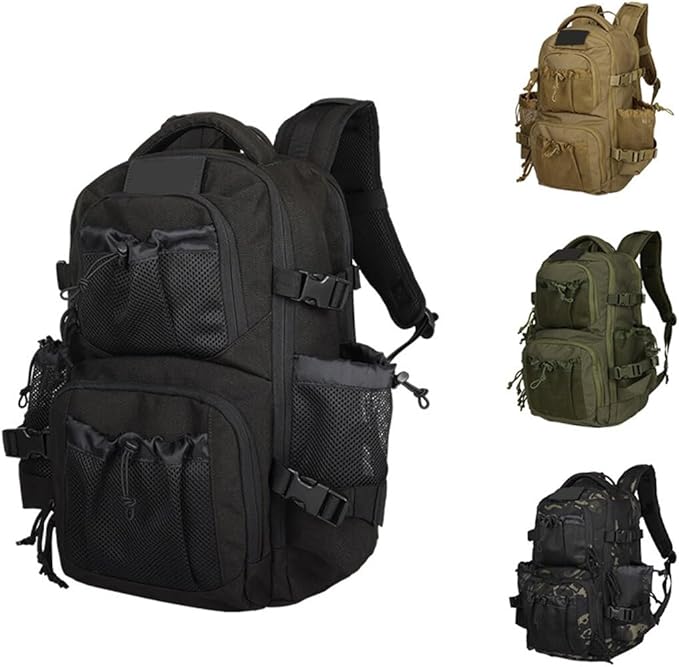 MOLLE Tactical Backpack for Outdoor Hiking and Camping Military Assault Pack with Multiple Compartments Waterproof Sports Rucksack for Adults