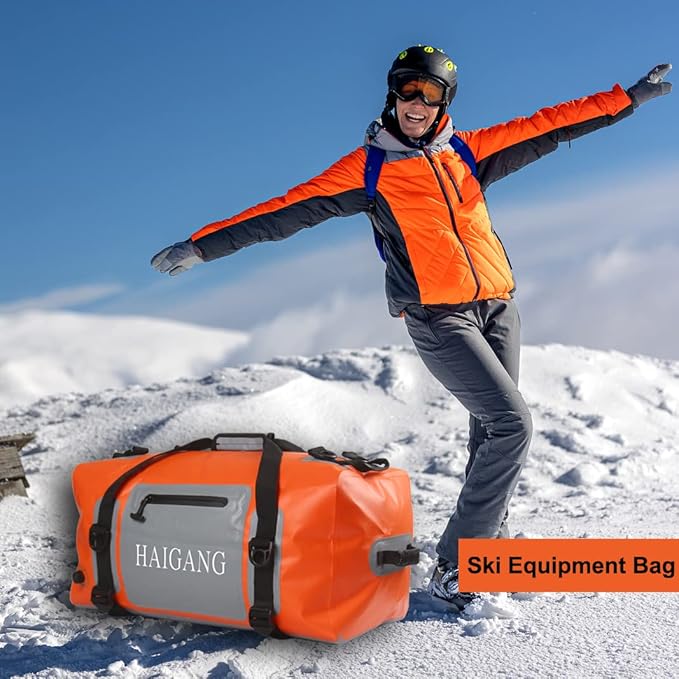 110L Waterproof Duffel Bag Travel Dry Bag Large Capacity Adjustable Thickened Straps and Handles Zip Closure Air Valve Fully Waterproof Perfect for Boating Rafting Motorcycle Kayaking