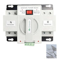 110V Dual Power Automatic Transfer Switch 2P 63A CE Certified ATS Generator Changeover Switch 50Hz/60Hz（White）
