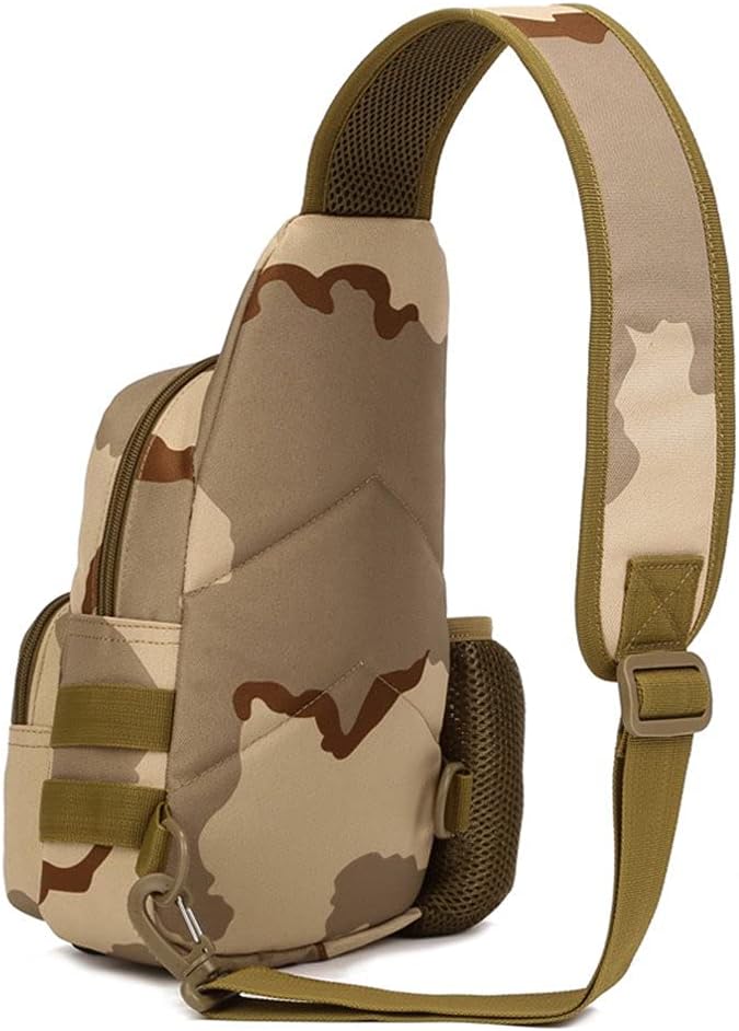 UNISTRENGH Tactical Sling Bag Chest Pack Molle Daypack iPad Mini Military Shoulder Bag Crossbody Duty Gear Backpack (Sansha Camouflage)