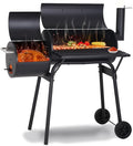 Charcoal Grills Outdoor Barbecue Grill Offset Smoker Portable BBQ Grill with Wheels for Backyard Camping Picnics