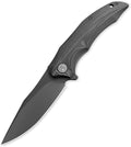 Petrified fish PFP10 Hairtail Folding Knife 3.54 K110 Stonewashed Blade 5.25oz Carbon Fiber Handle Pocket Folding knife for EDC Camping Outdoor(Carbon Fiber Gray Stonewashed)