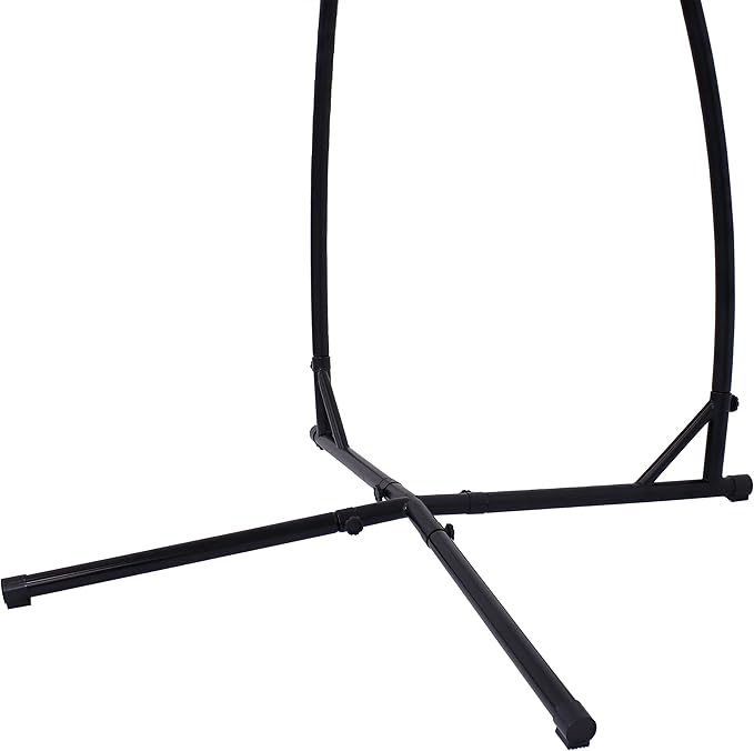 Sunnydaze Steel Hammock Chair X-Stand - 250-Pound Capacity - for Indoor or Outdoor Use - Black Powder-Coated Finish